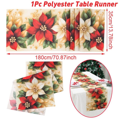 Christmas Table Runner Merry Christmas Decoration for Home Xmas Party Decor 2025 Navidad Notal Noel Ornament Happy New Year 2