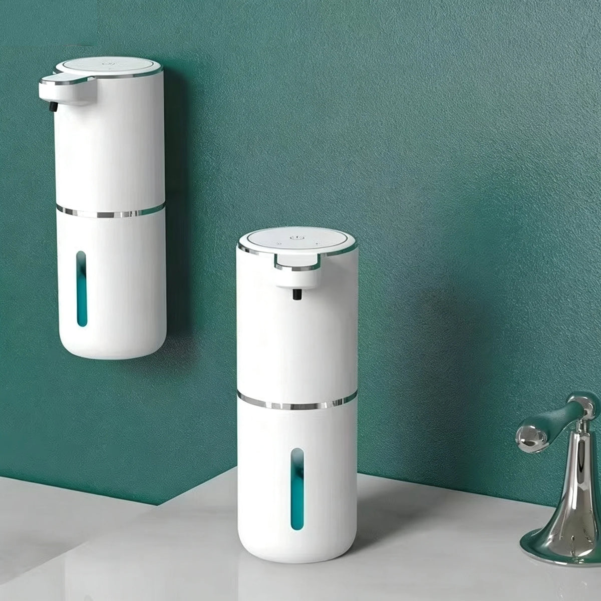 Touchless sensor foam soap dispenser, rechargeable, wall-mounted or freestanding, multi-level foam hand sanitizer dispenser