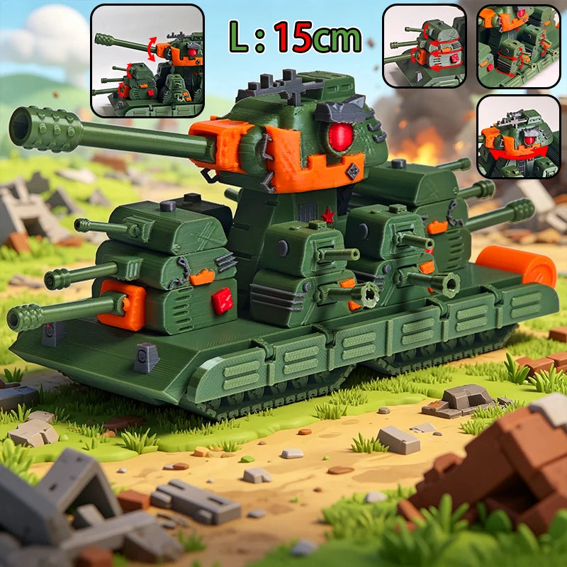 Military Tank Half Tracked Armor Vehicle 3D Printed Action Figure Model Creative Toy for Birthday Christmas Collectible Gift 