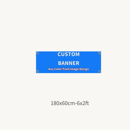 1p Custom Polyester Banner for Indoor & Outdoor Use - Banner with 4 Grommets, Many Sizes, Perfect for Home Decor - 180x60cm-6