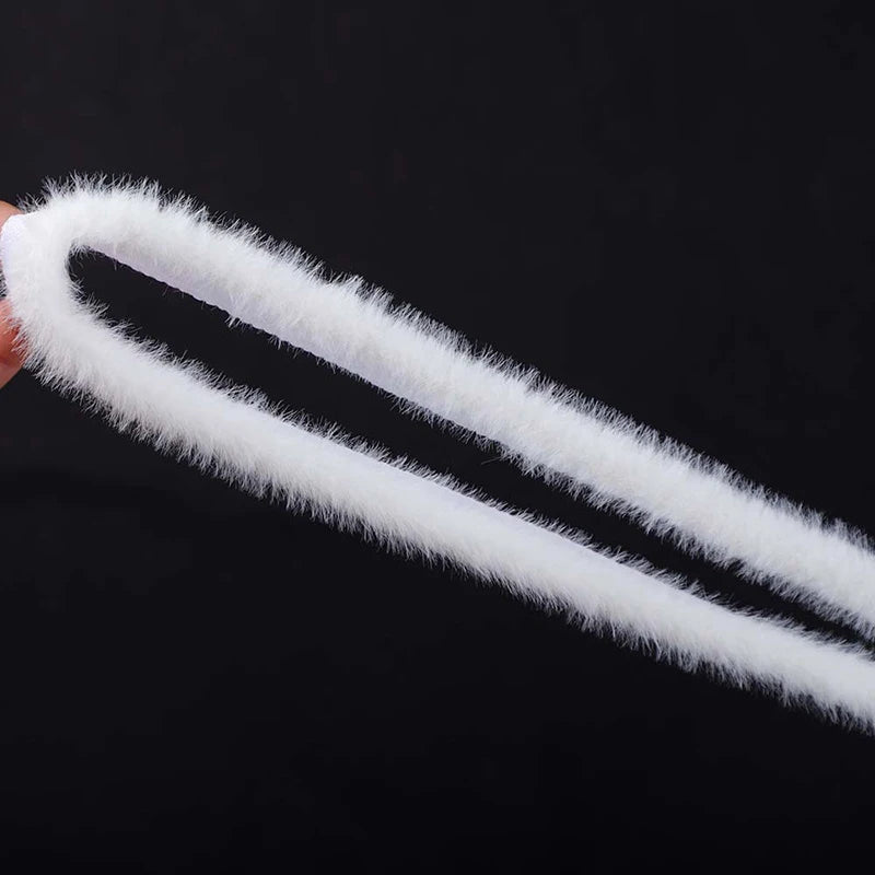 1m Faux Fur Ribbon Tapes DIY Apparel Sewing Fluffy Trim Fabric Sewing Stage Costume Plush Artificial Fur Stripe Decoration