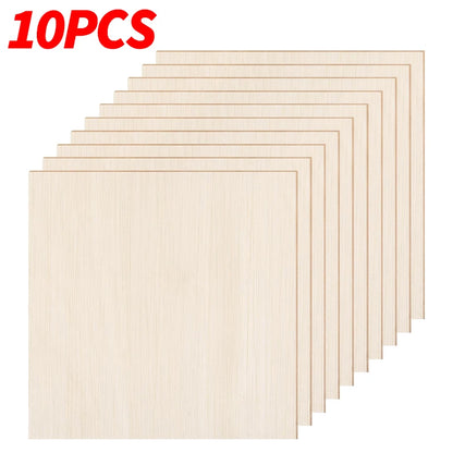 10cm Blank Wood Sheets Square Boxwood Pieces Unfinished Wood Boards For DIY Painting Laser Cutting Engraving Crafts Model Mak