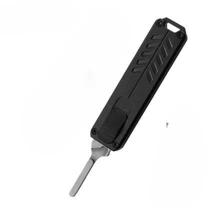 Advanced utility knife handle tools (without blades, suitable for 23 blades), CNC process, aviation aluminum material - Black