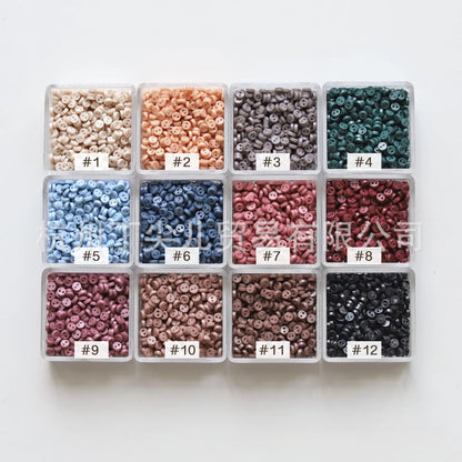 3mm Retro Mini Buttons Resin Doll Buttons for DIY Handmade Sewing Dolls Toys Accessories Dolls Clothes Shoes Sewing Scrapbook