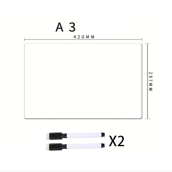 A3 A4 A5 Magnetic Dry Erase Board Refrigerator Magnet Marker WhiteBoard Sheet Kitchen Erasable Flexible Fridge Memo Grocery L