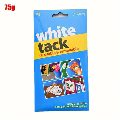 White Tack Multipack: Reusable, Wall-Safe, Non-Toxic, Removable Sticky Adhesive Putty for Posters, Photo Frames, Decorations 