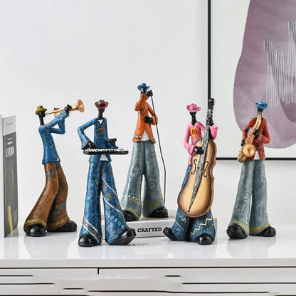 Creative American Band Decoration Musical Instrument Model Living Room Porch Study Nordic Arts And Crafts Statue Sculpture Ho