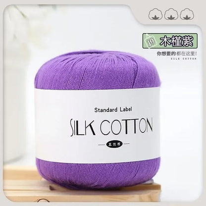 50g/PC Silk Lace Cotton Milk Crochet Yarn Baby Hand-Knitted Warm Soft Knitting Thread for Hand Knitting Supplies Cross Stitch