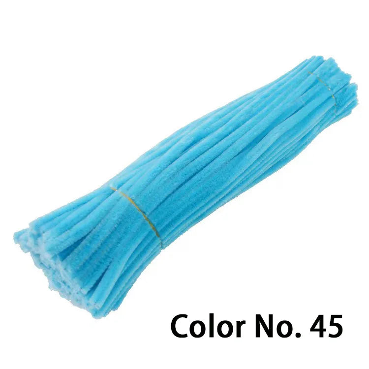 Chenille Stem Pipe Kids DIY Creative Toys Chenille Sticks Cleaners Kindergarten Educational Handmade Material Plush Strips - 