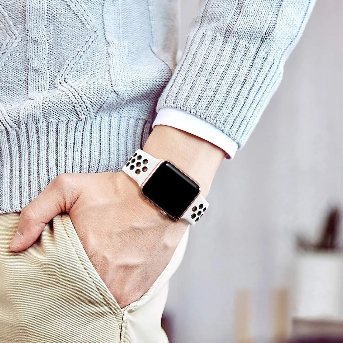Sport Strap for Apple Watch Band 46mm 44mm 40mm 42-38-41mm 45mm Breathable Bracelet iWatch Series 10 9 8 7 6 SE 5 3 Ultra 2 4