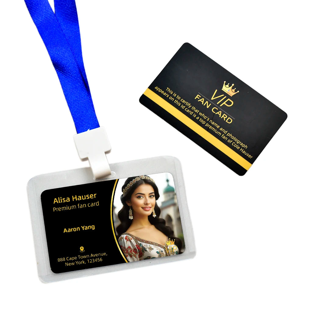 Custom 1 PCS Fan Club Membership Card PVC Plastic VIP Loyalty Card for Influencers Supporters
