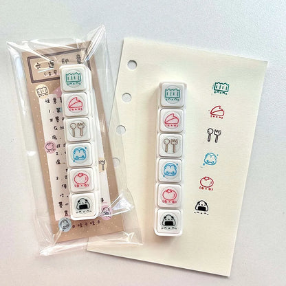 WAKAWAKA Decorative Stamps for Scrapbooking Kawaii Stamps Stationery For Journal Planner Arts Diy Crafts Album - A1-1PCS
