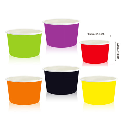 6/12/24 Solid Color Paper Food Trays Disposable Food Boat Black White Blue Yellow Popcorn Box Baby Showe Birthday Party Suppl