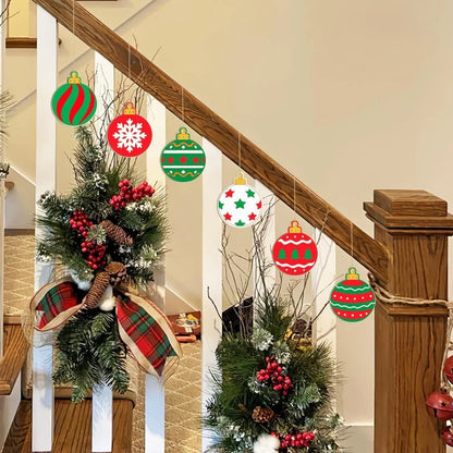 8/16/24Pcs Christmas Decorations Can Be Painted DIY Blank Wooden Christmas Balls New Year Birthday Decoration Crafts Party Gi