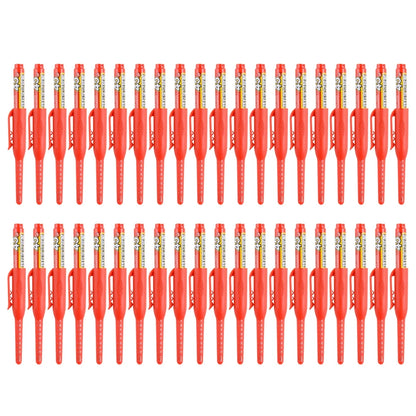 4-40Pcs White/Black/Blue/Red 45mm Deep Hole Marker Pens Long Nib Head Carpenter Pen Waterproof for Measuring Woodworking Offi