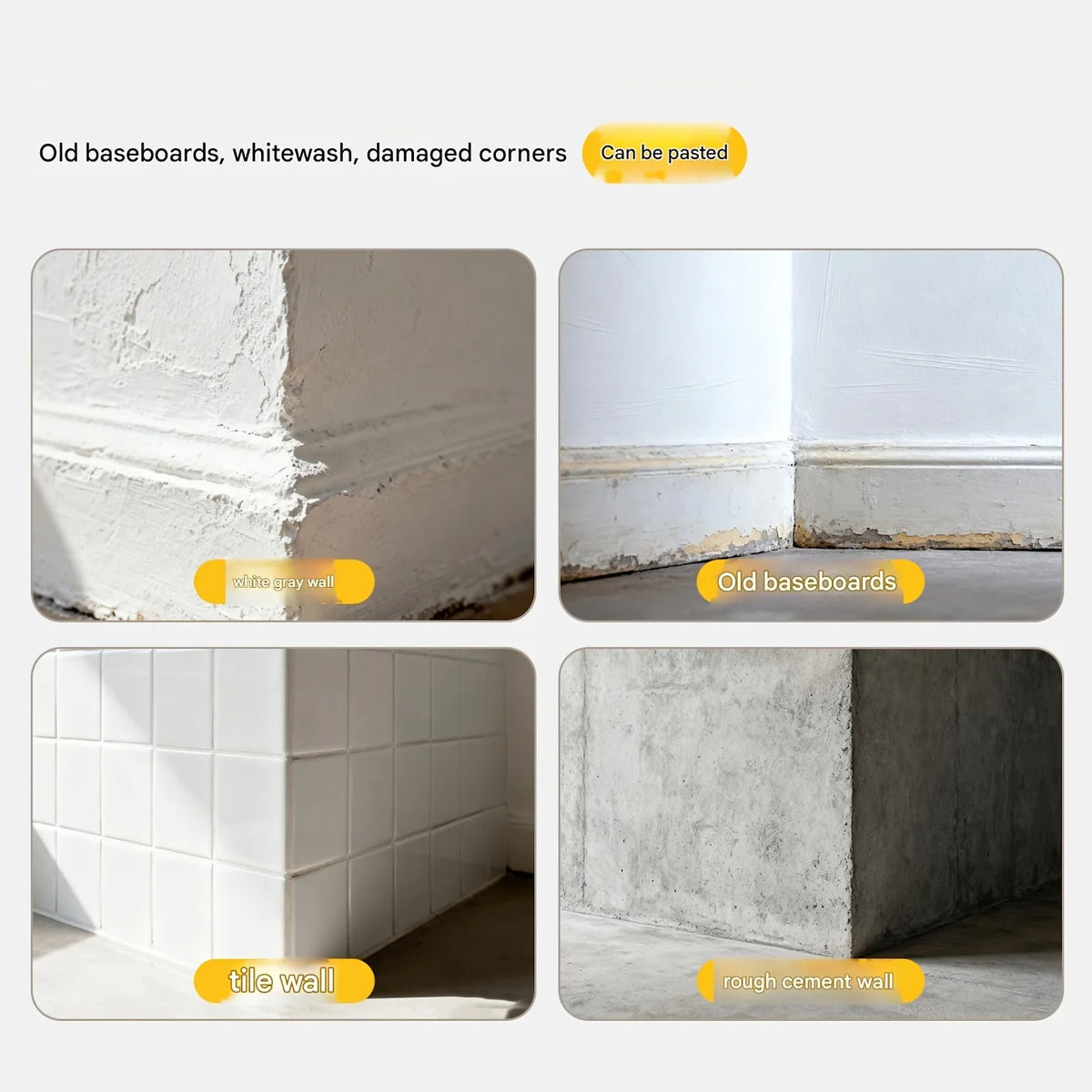 500cm*10cm Self-adhesive BaseboardWall border decorative strip thick waterproof Window Sills Door Frames Decor
