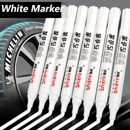 1/3/5 Pcs White Marker Pens 2.0mm Oily Waterproof White Gel Pen DIY Graffiti Sketching Markers Stationery Wrting School Suppl