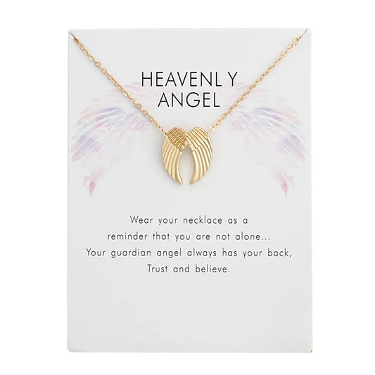 New Trendy Fashion Silver Gold Color Alloy Heavenly Angel Wings Pendant Necklaces for Women Girl Fashion Jewelry