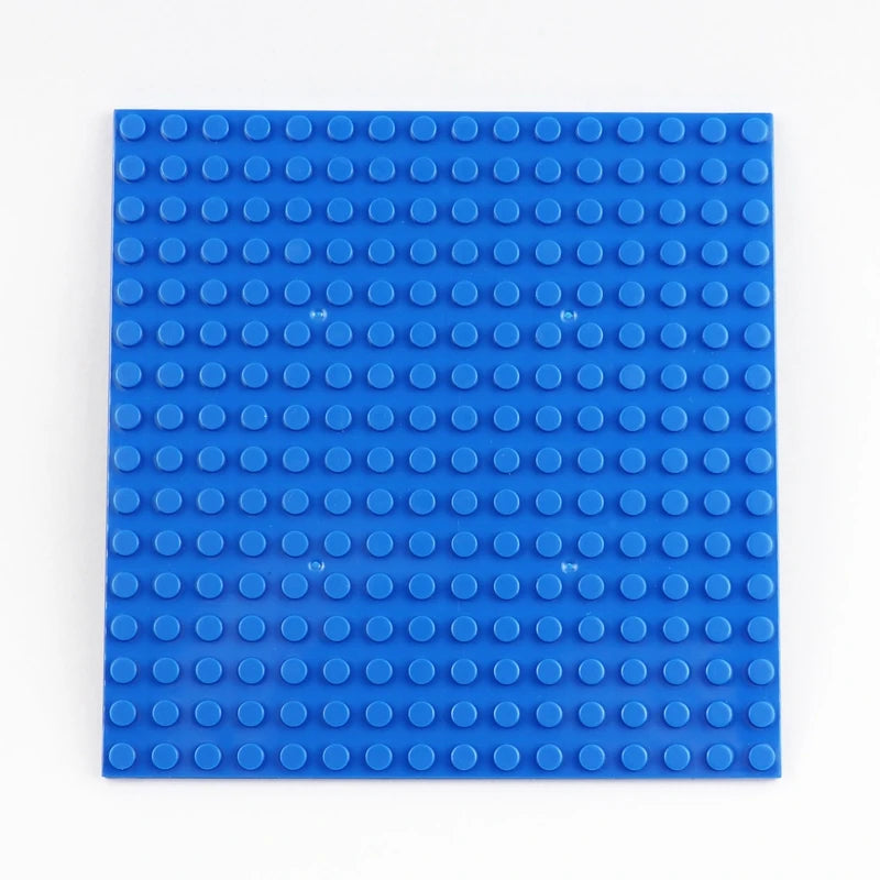 1 Piece 16x16 Double-sided Base Plates MOC Building Blocks Educational Baseplate Compatible with Lego - Item A Dark Blue
