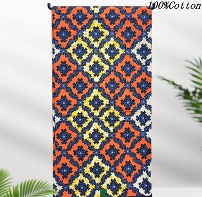 New African Ankara Batik Fabric Super Real Wax African Cotton Material Prints Wax Tissu For Sew 6yards - AS PICTURE W