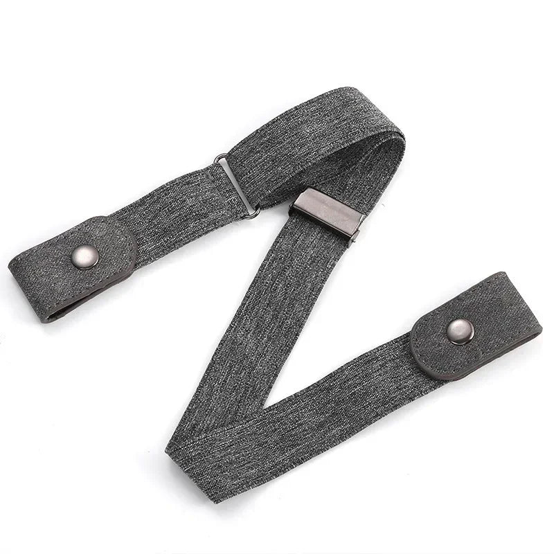 2024 Canvas Adjustable Elastic Waist Band Invisible Belt Buckle-Free Belts for Women Men Jean Pants Dress No Buckle Easy To W