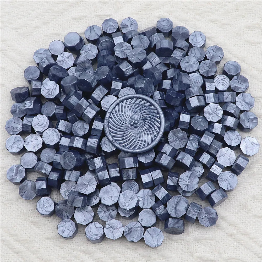 200pcs Octagon Sealing Wax Beads for Wax Seal Stamp for Scrapbooking Cards Envelopes Wedding Invitations Gift Packaging - Gra