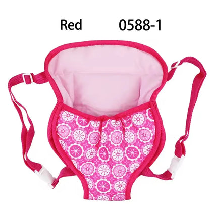 Dolls Out Going Carry Bag Backpack Strap Newborn Clothes Accessories Baby Doll Portable Toy Carrier Front Storage Birthday Gi