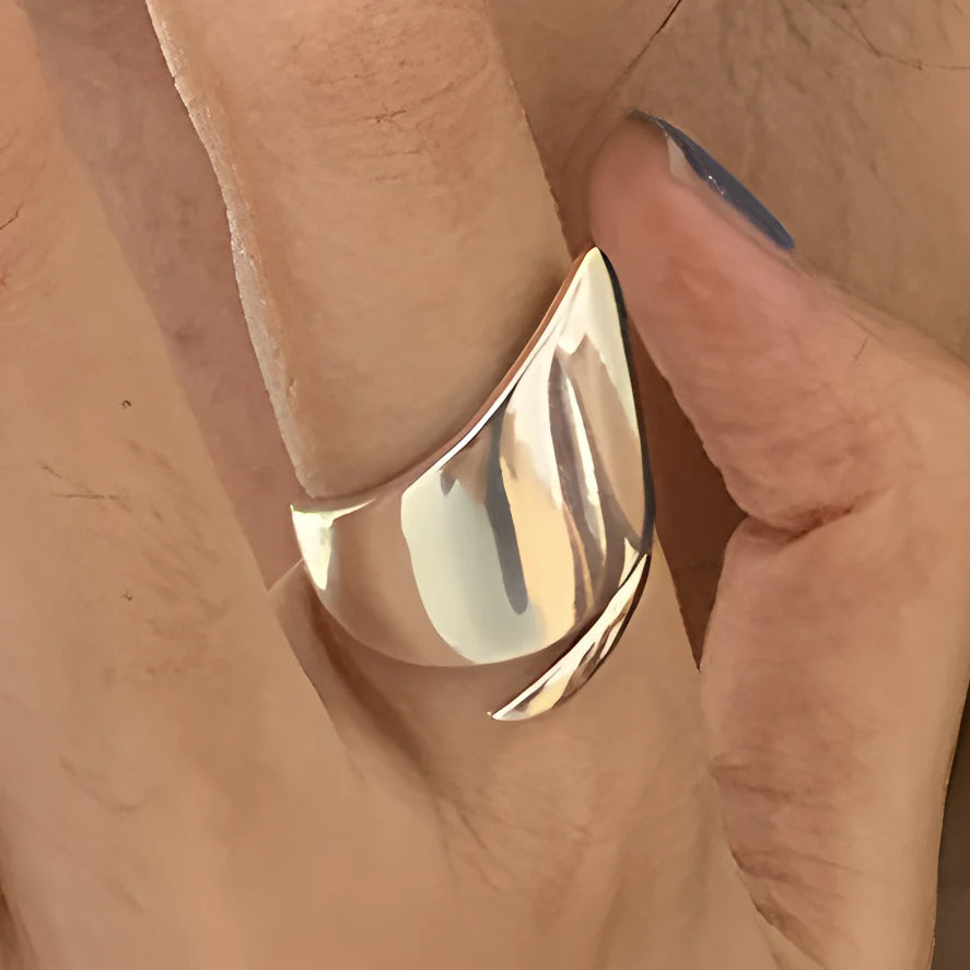 VENTFILLE 925 Sterling Silver Rings INS Fashion Hip Hop Vintage Couples Hollow Lines Punk Thai Silver Party Adjustable Jewelr