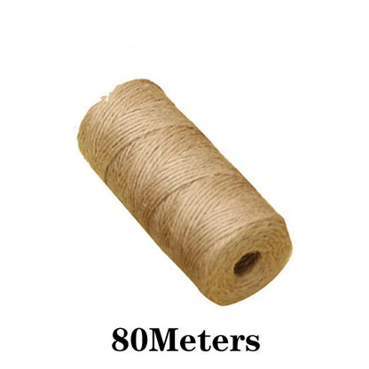 Natural Vintage Jute Rope Twine Roll Sewing Christmas Crafts Jute Cord Thread Wedding Handmade DIY Party Ribbon Bows Decorati