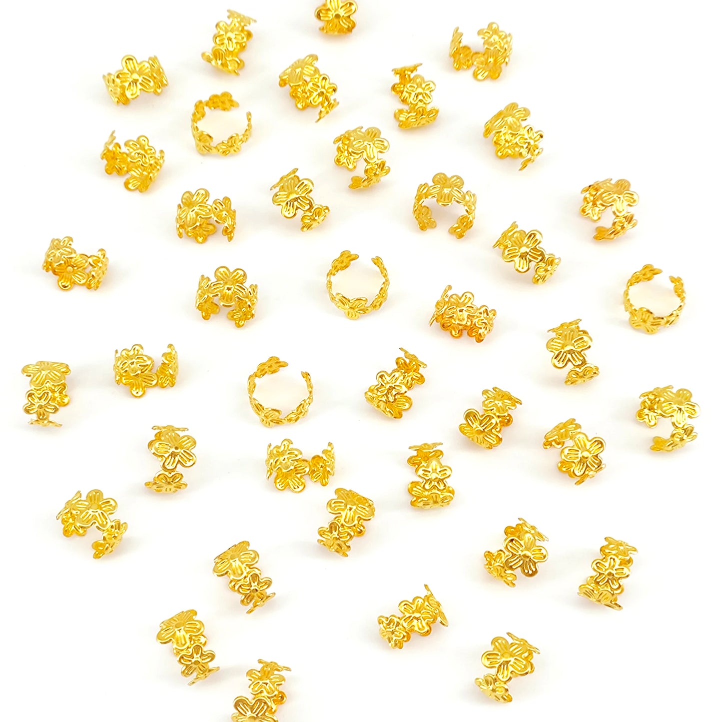 40Pcs Vine Leaf Shaped Alloy Hair Braid Ring Vintage Hair Pin For Dreadlock Women Girls summer Hair Accessories Loc Hair Jewe
