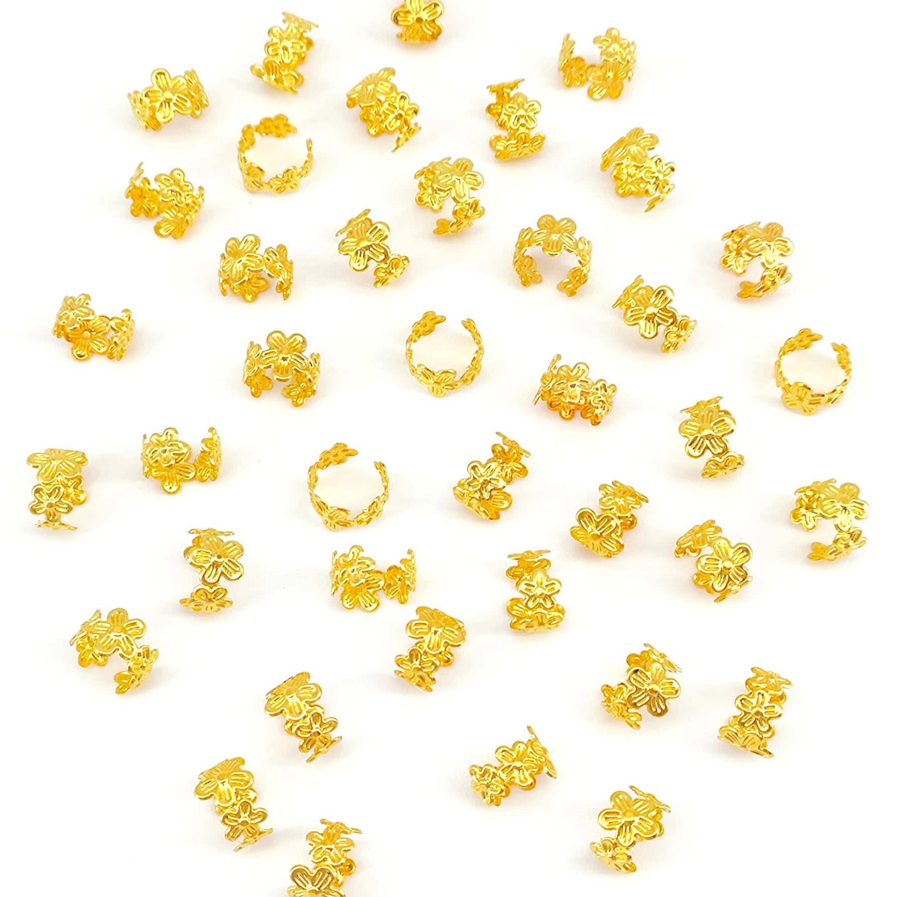 40Pcs Vine Leaf Shaped Alloy Hair Braid Ring Vintage Hair Pin For Dreadlock Women Girls summer Hair Accessories Loc Hair Jewe