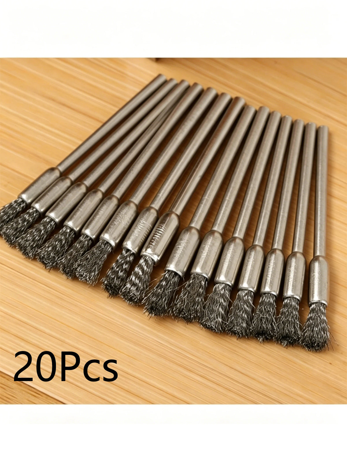 10Pcs Stainless Steel Wire Brushes with a 3.17mm Handle - Ideal for Rotating Tools, Ideal for Cleaning, Rust Removal and Sand