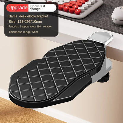 Foldable Ergonomic Computer Desk Arm Rest Pad Wrist Rest Support For Keyboard Armrest Extender Rotating Mouse Pad Holder Rack