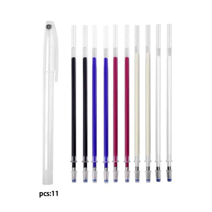 10Pcs/Set Heat Erasable Magic Marker Pen Temperature Disappearing Fabric Fabric Pens Line Marking DIY Craft Sewing Accessorie