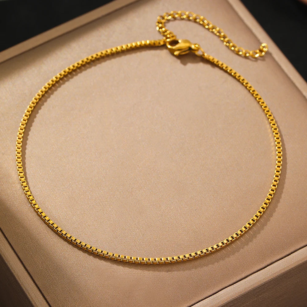 Stainless Steel Anklets Minimalist Popular Design Naked Chain Non-fading Anklet For Women Jewelry Everyday Wear New