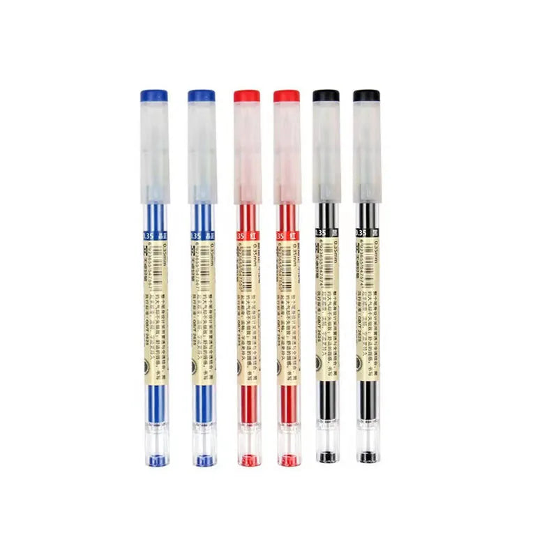 Japan Fine Point Pen 0.35mm Black Blue Red Ink Gel Pen Ballpoint Pen School Office Student Writing Stationery Supply - 2black
