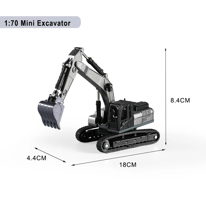 Engineering Diecast Toys for Boys Alloy+Plastic Tractor Excavator Backhoe Crane Bulldozer Kids Truck Children Vehicle Model G