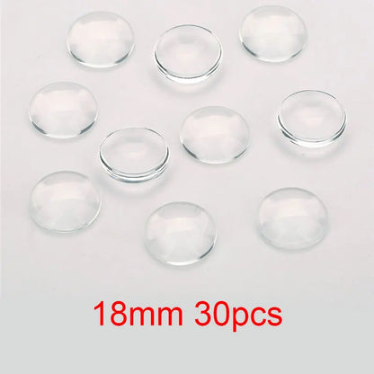 1pack Oval Round Glass Cabochon 30x40mm 6mm 8mm 10mm 12mm 18mm 20mm 25mm 30mm Transparent Clear Flatback Cameo Jewelry Making