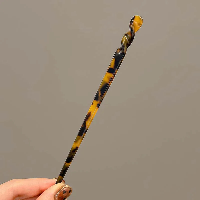 Vintage Chinese Style Hair Sticks for Women Girls Fashion Acetate Chopstick Shaped Hair Clips Pins Jewelry Hair Accessories -