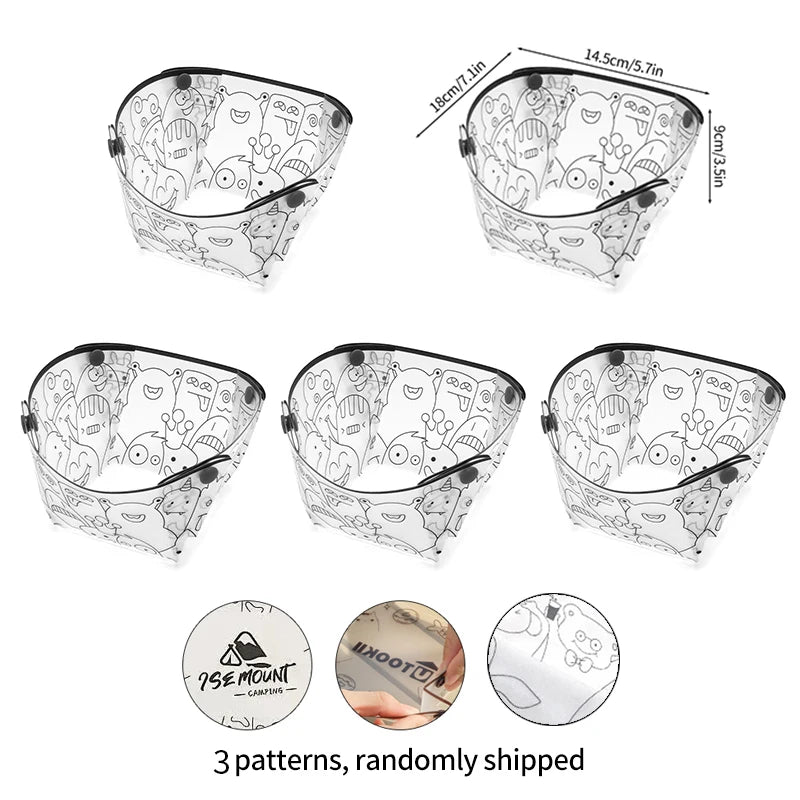 Outdoor Camping Folding Lightweight Tableware Camping Supplies Portable Foldable Bowl Plate Cup Filter Folding Tableware посу