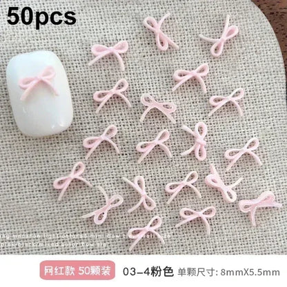 French Ribbons Colorful Resin Cute Bowknot Charm Leopard Print Bow Tie Nail Art Decorations Manicure Tools Accessories Wholes