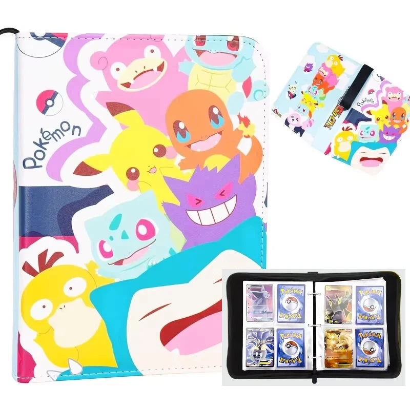 Pokemon Binders 9 Pocket 900 Cards Zipper Toploader Mimikyu Loose Leaf Collectible Card Album Storage Organizer Custom Fans G