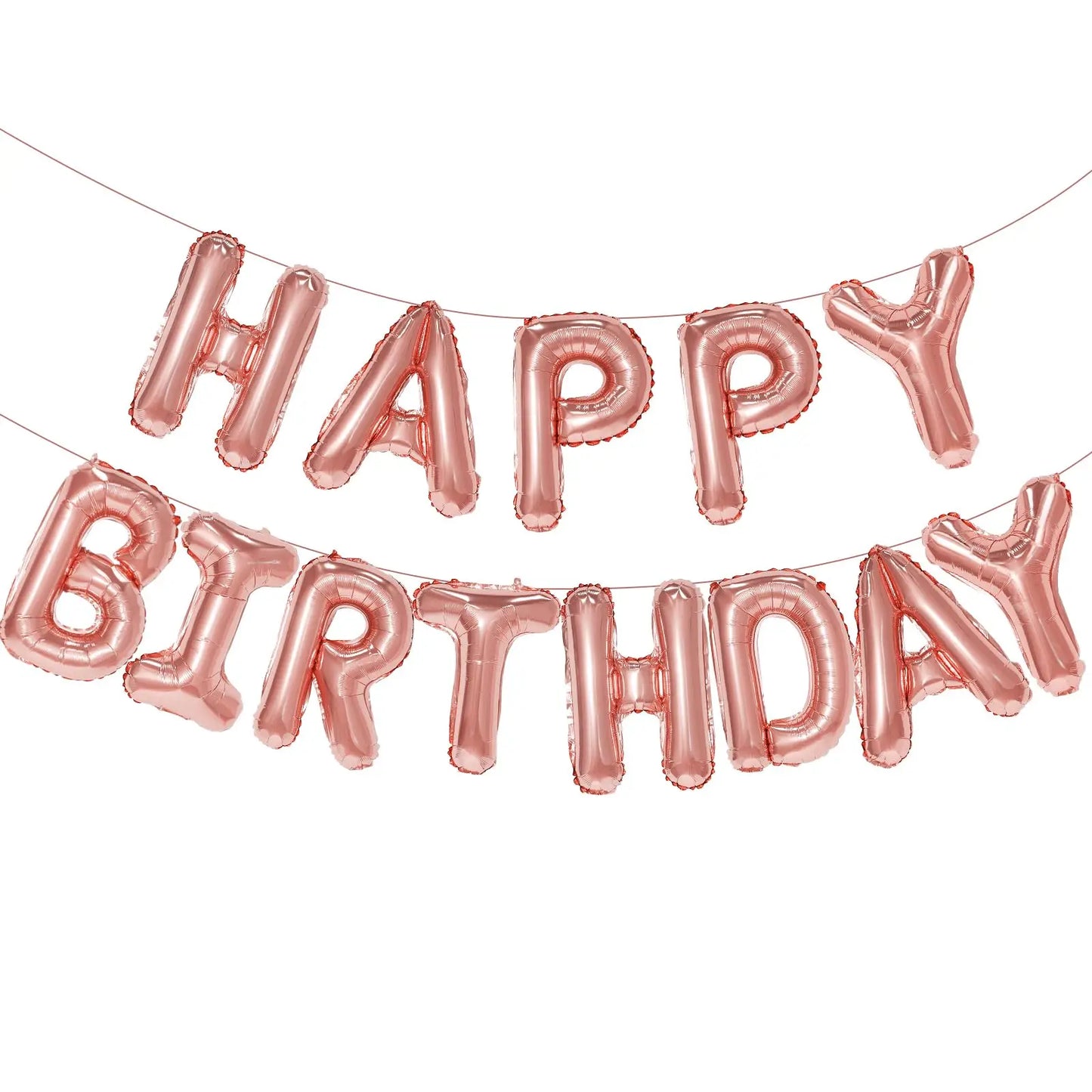 Gold Blue Happy Birthday Balloon 16Inch Foil Letters Birthday Sign Banner Bunting for Girls Boys Kids Adults Birthday Decorat