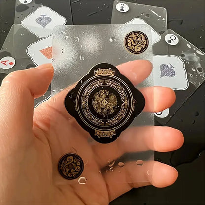 Waterproof Transparent Plastic Playing Cards 2Sets Creative Durable PVC Poker for Deck Board Game and Classic Card Games Acce