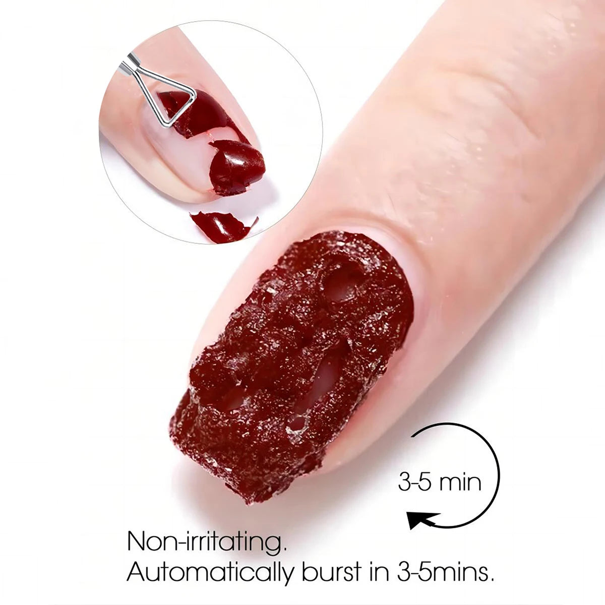 1/2pcs/Set Nail Magic Remover With Remover Tool Quickly & Easily Remove Gel Nail Polish And Poly Nail Gel Without Harming Nai