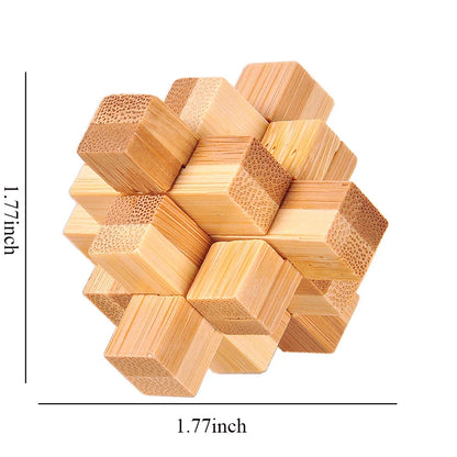 Small Lu Ban Lock IQ Brain Teaser Educational Toy for Kids Children Wooden Kong Ming Unlock Toys Adult Montessori 3D Puzzle G