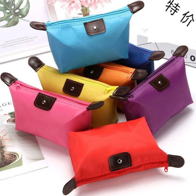 Cosmetic Bag For Women Colorful Waterproof Travel Dumpling Storage Bags Mini Cute Toiletry Makeup Portable Tote Bags Purses 2