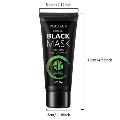 Bamboo Charcoal Blackhead Mask - Tear-off Mask contains ascorbic acid, hyaluronic acid, moisturizing and oil control, cleansi
