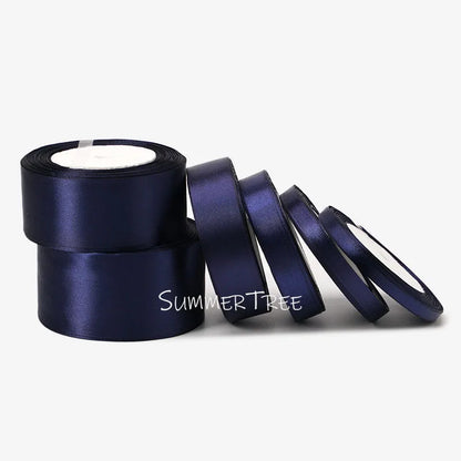 Satin Ribbon 25yards 6mm - 50mm Sash Gift Wrap Bow Handmade DIY Craft Halloween Christmas Wedding Birthday Party Decoration -