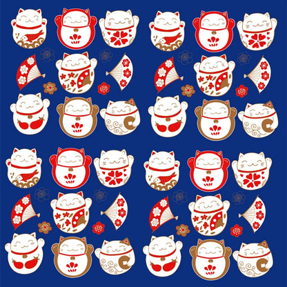 70*70cm Japanese Furoshiki Sushi Bento Cloth Handkerchief Daruma Dharma Good Luck Zen Sakura Pattern Napkin Wrapping Towel - 